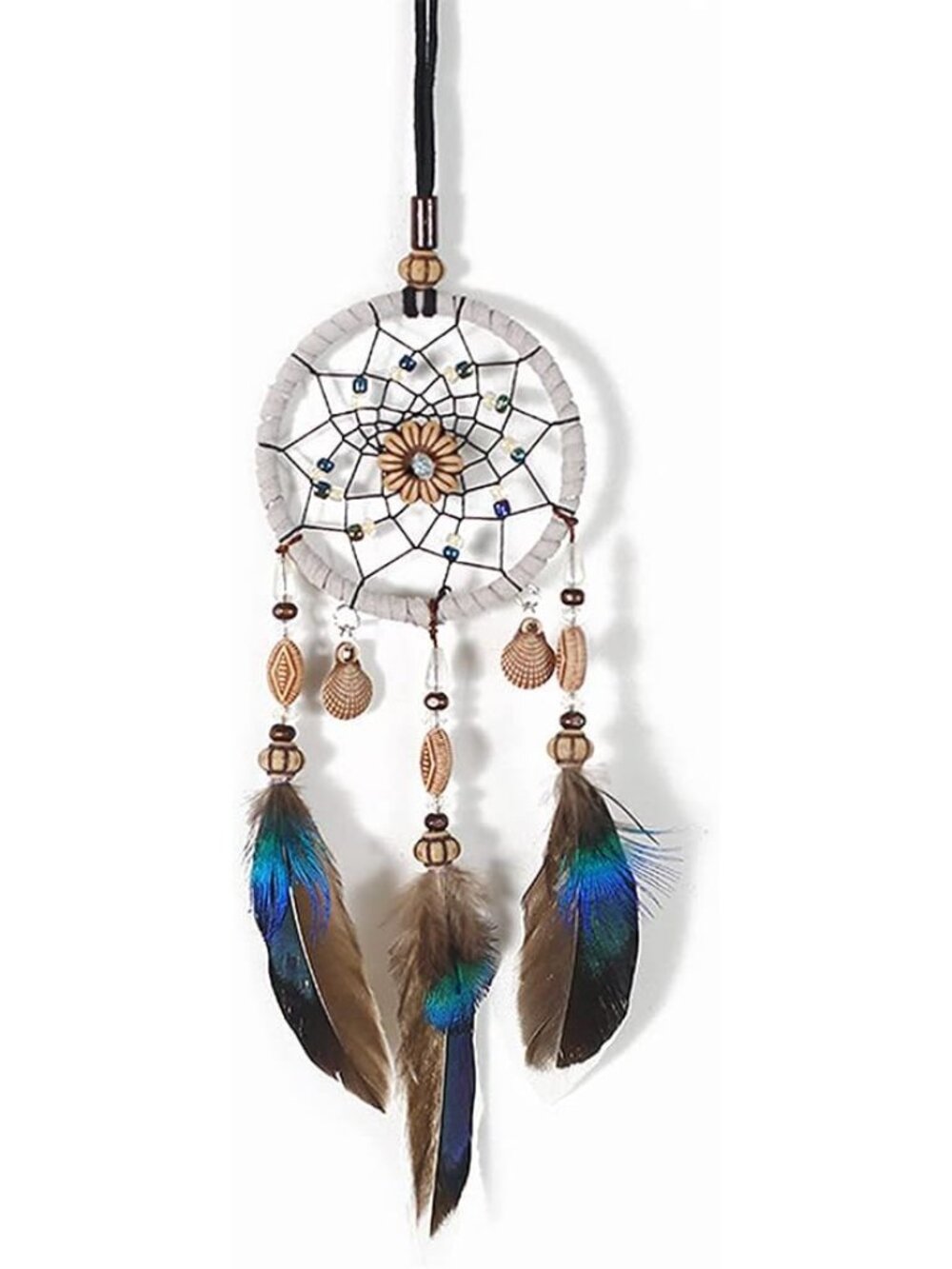 Dream Catcher for Car, Handmade Bohemian Style Rearview Mirror Hanging Decor wit